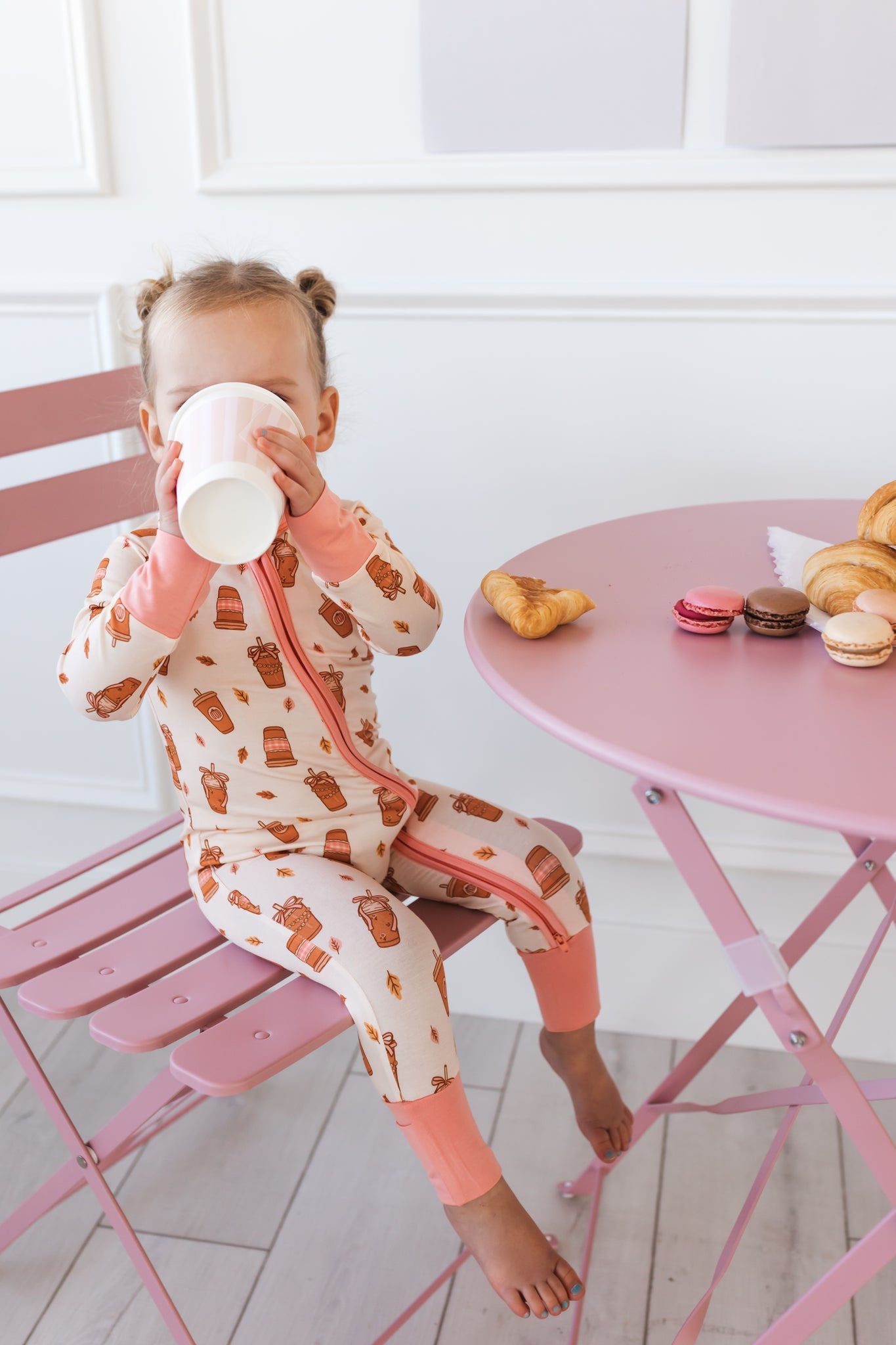 Pumpkin Latte Zipper Romper
