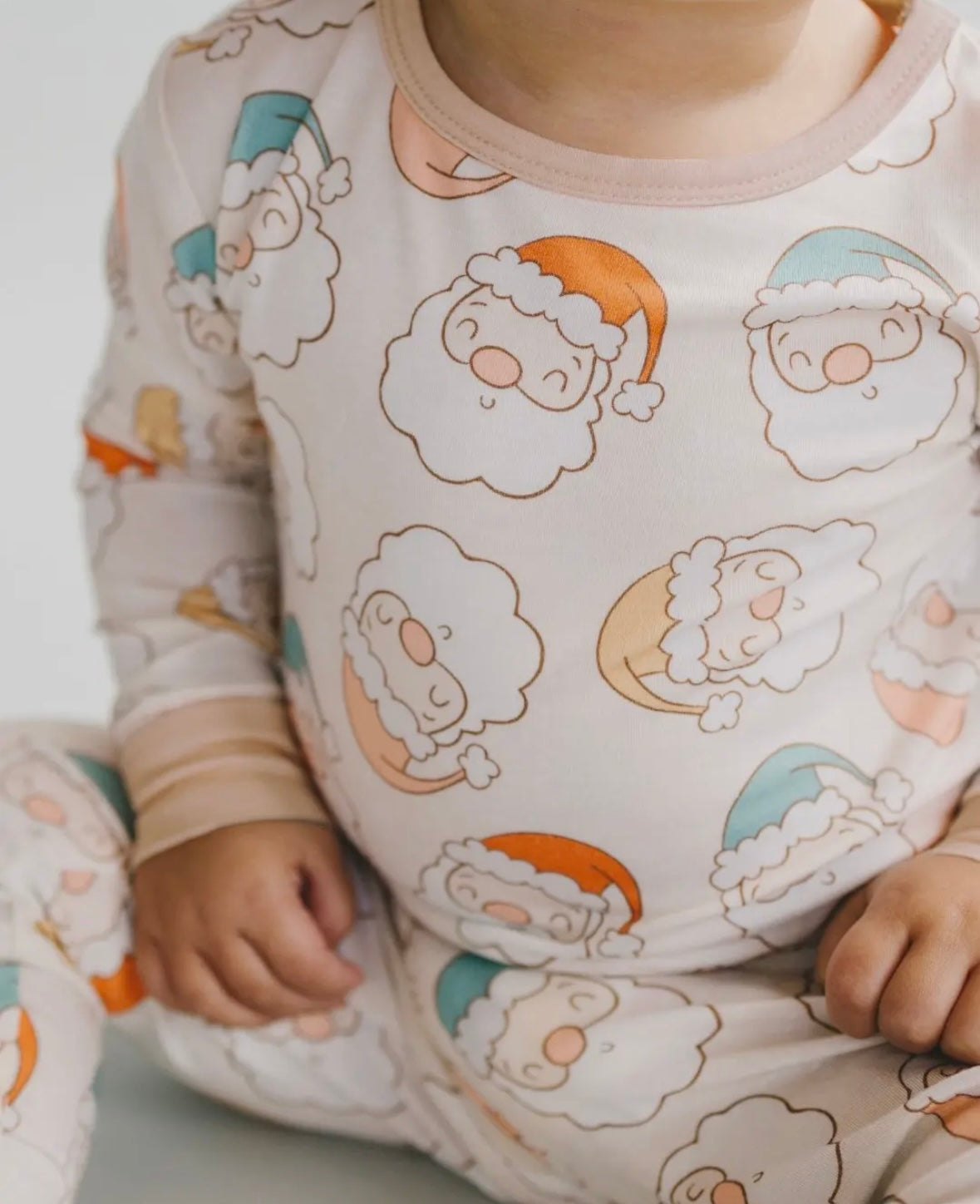 Cute Santa Bamboo Zip Pajamas