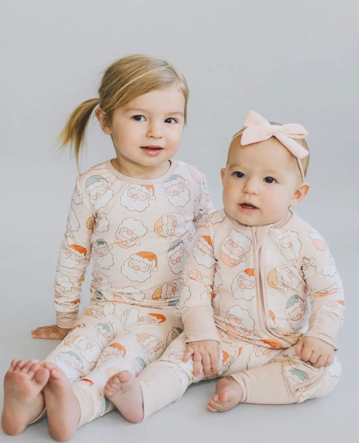Cute Santa Bamboo Zip Pajamas