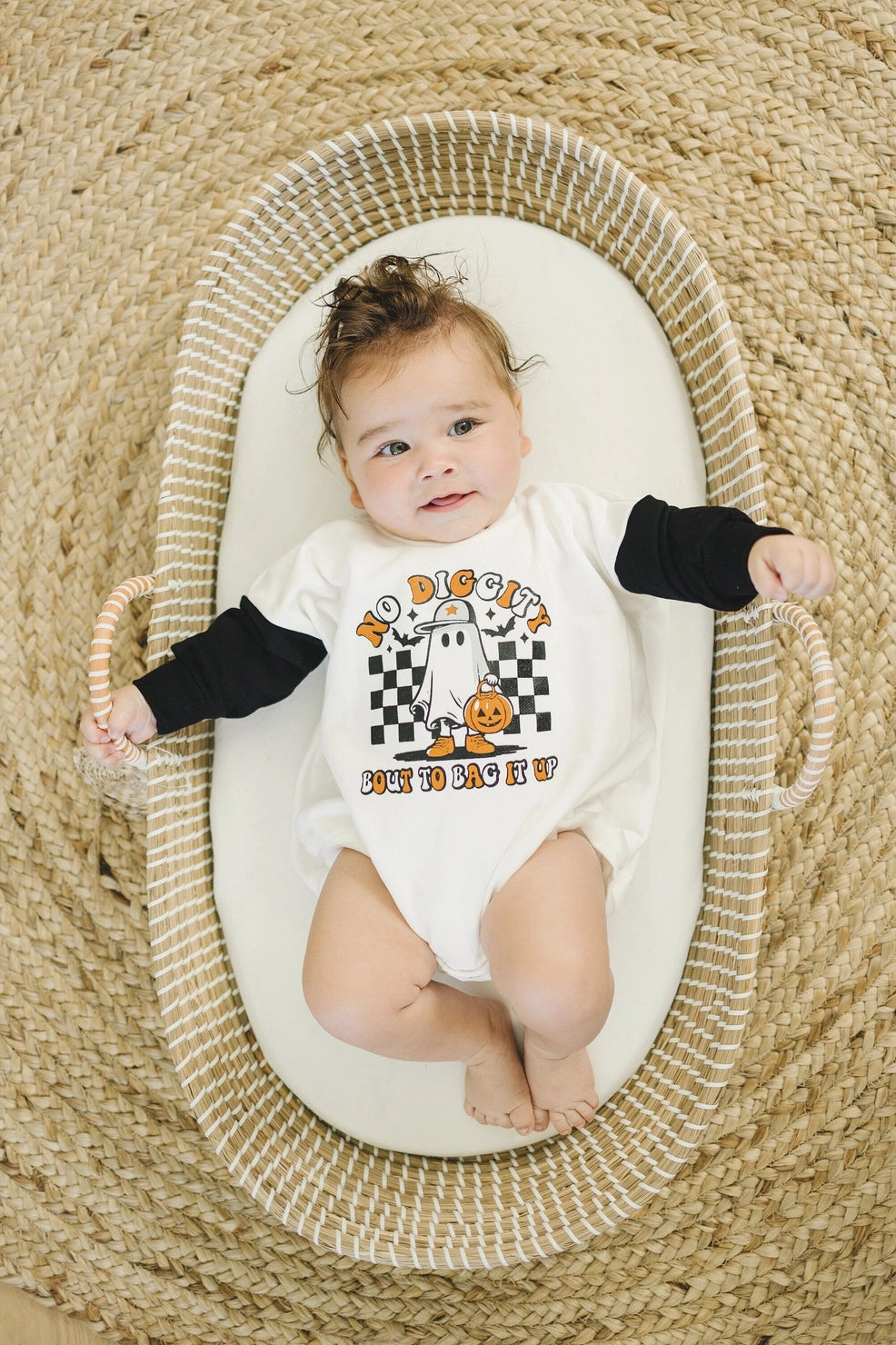 No Diggity Bout To Bag It Up Halloween Sweatshirt Romper