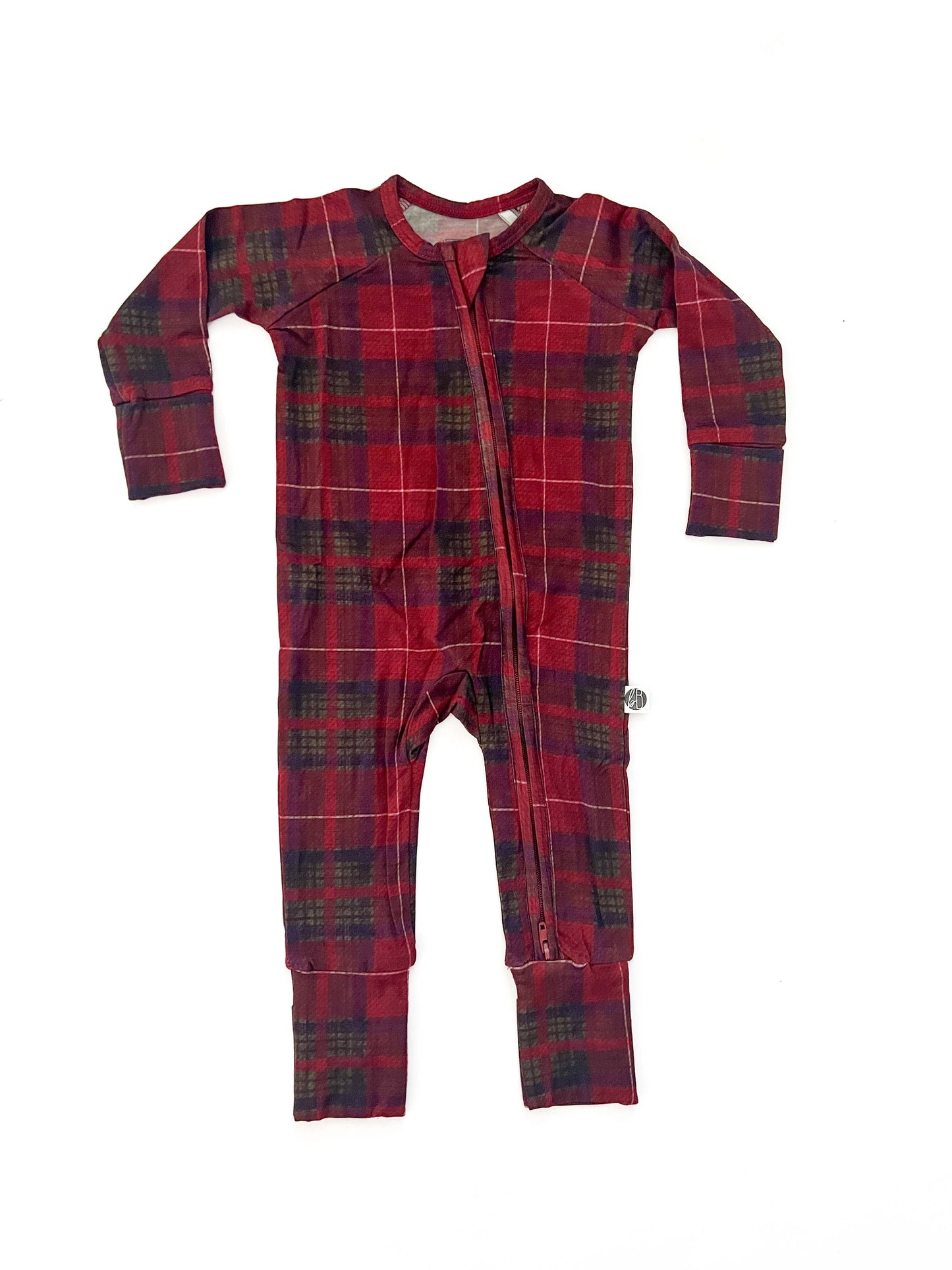 CHRISTMAS PLAID | ZIP ROMPER