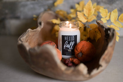 Milkhouse Candle Company - 13 oz Mason Jar Fall Candle: Hello Fall