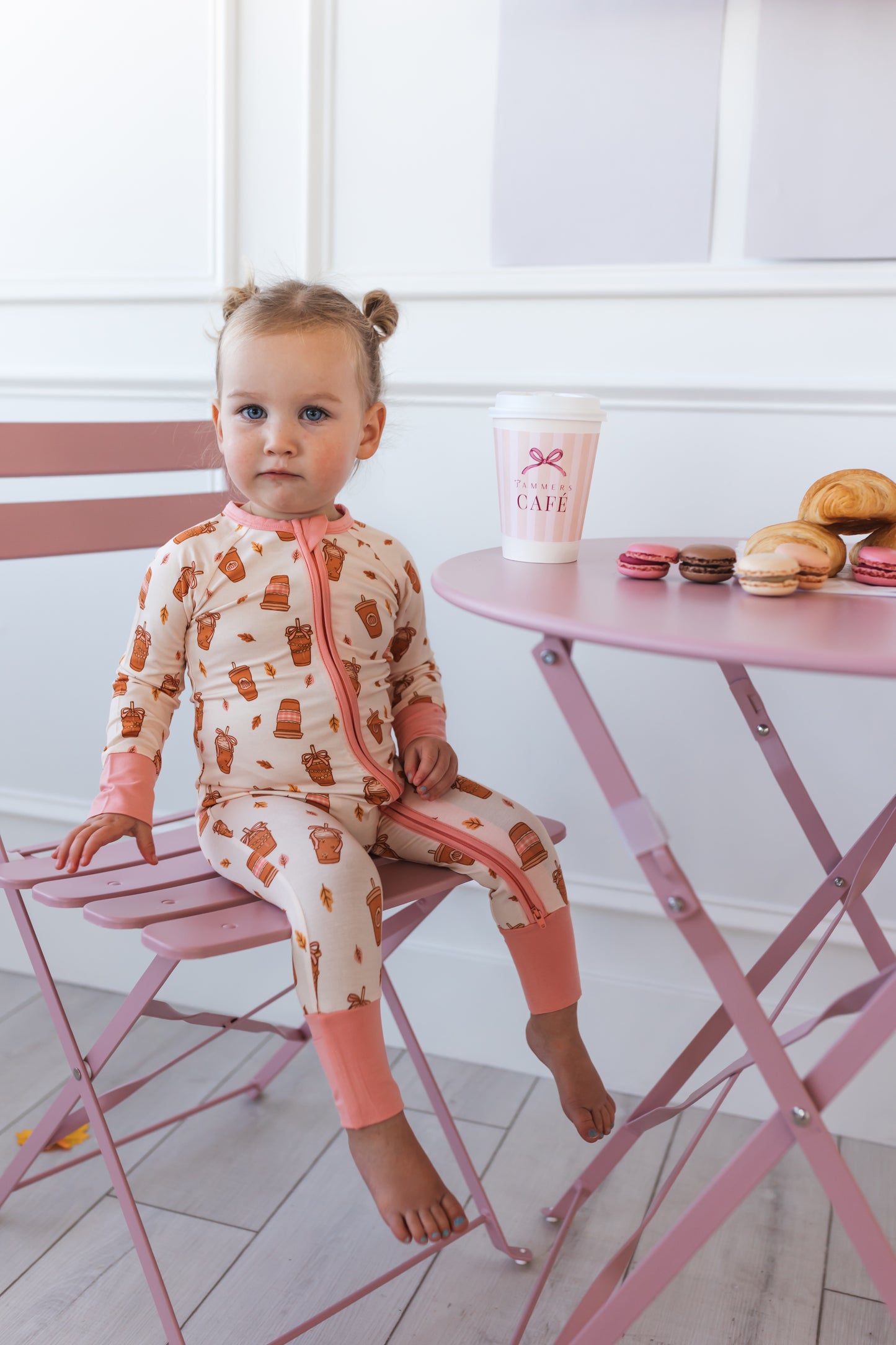 Pumpkin Latte Zipper Romper