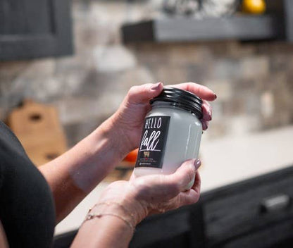 Milkhouse Candle Company - 13 oz Mason Jar Fall Candle: Hello Fall