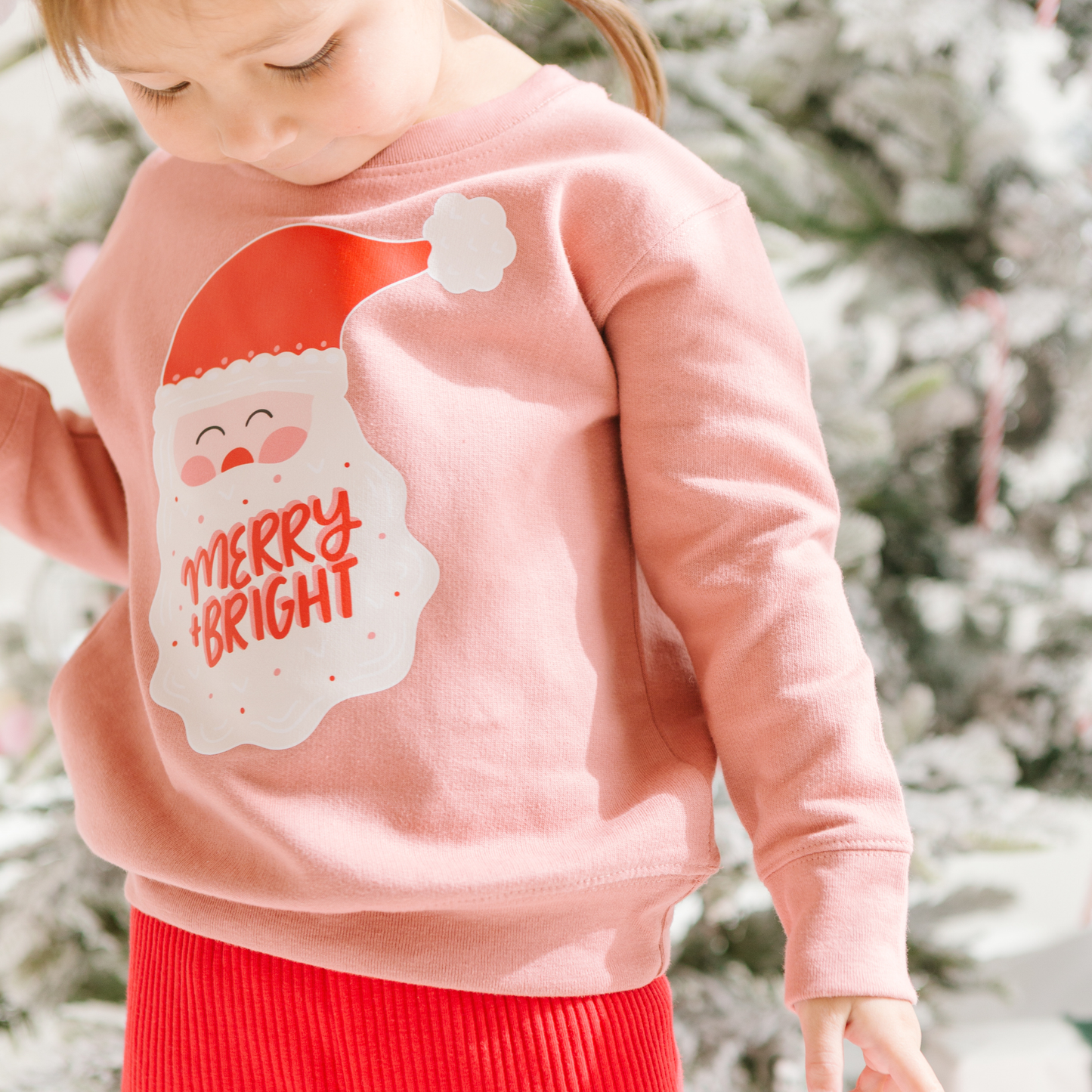 Benny & Ray Apparel - Merry and Bright Santa Toddler Christmas sweatshirt