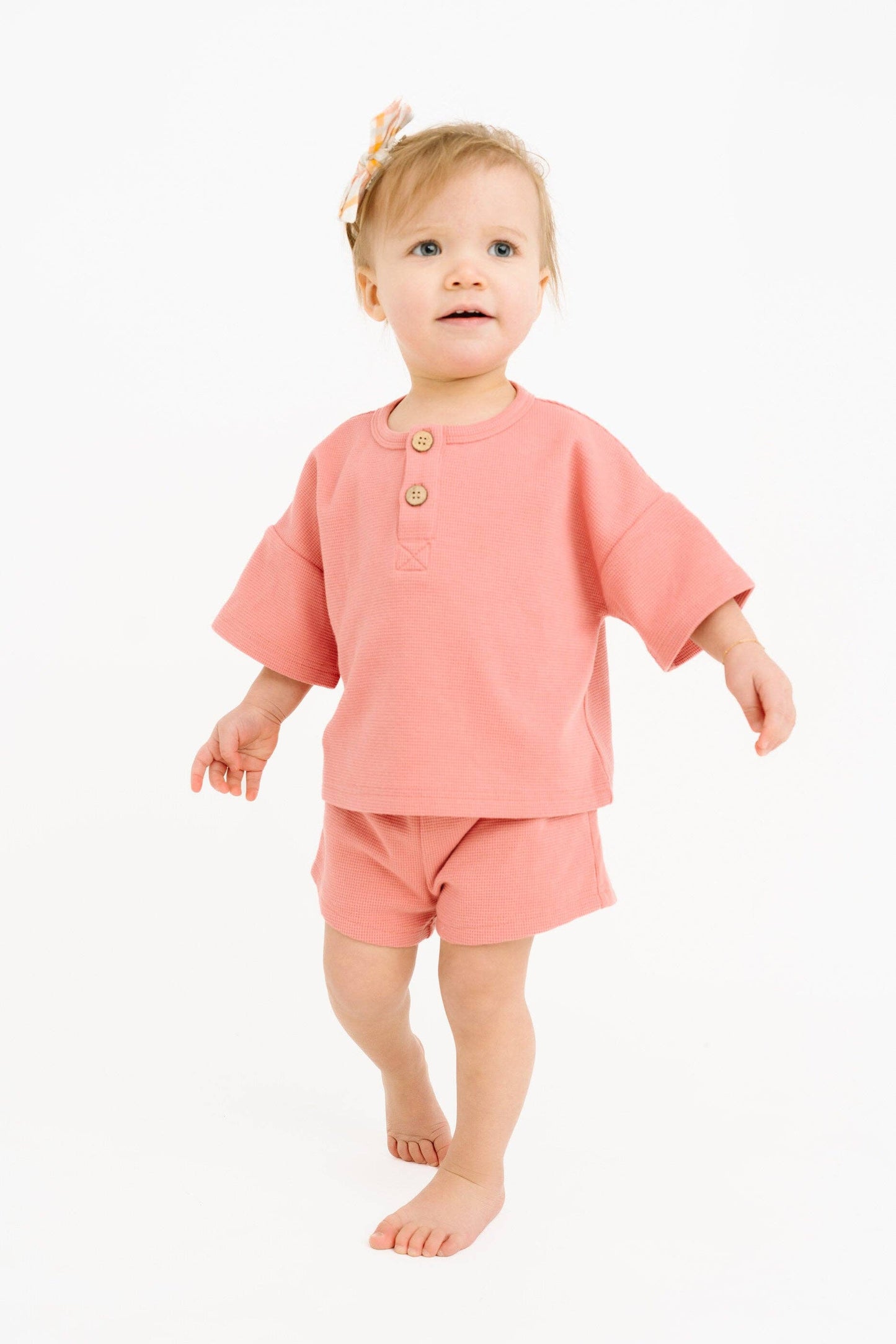 Rosebud Waffle Slouchy Set