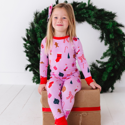 Merry Pinkmas Kids Pajamas