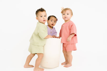 Rosebud Waffle Slouchy Set