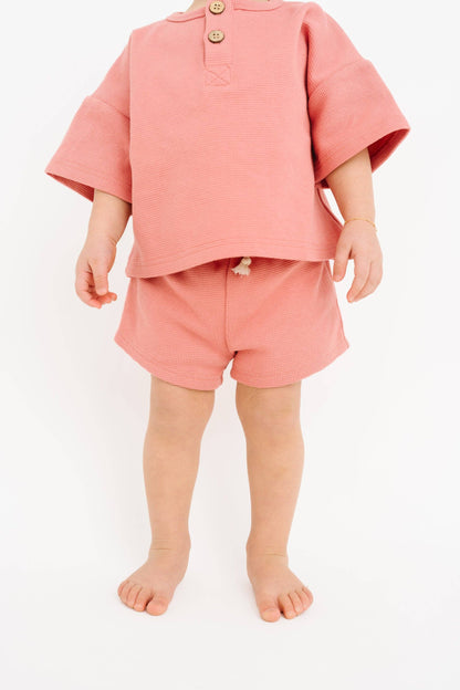 Rosebud Waffle Slouchy Set