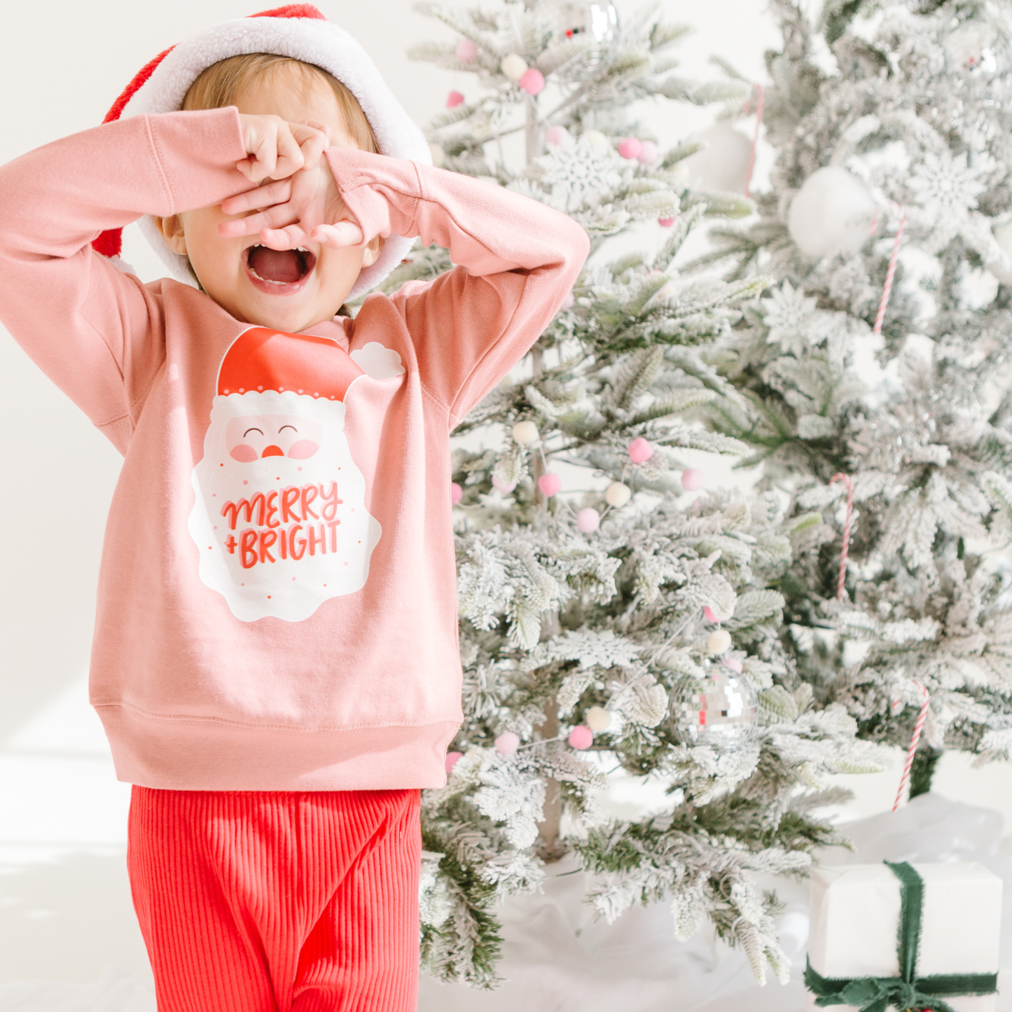 Benny & Ray Apparel - Merry and Bright Santa Toddler Christmas sweatshirt