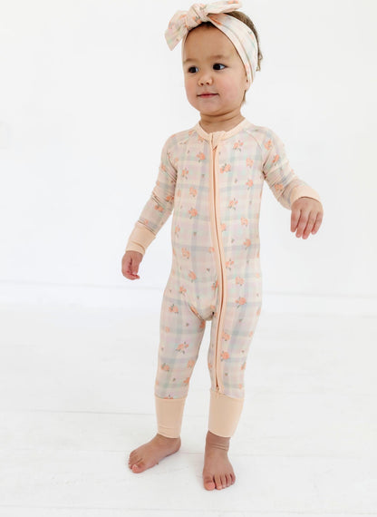 Frankie Plaid Zipper Romper