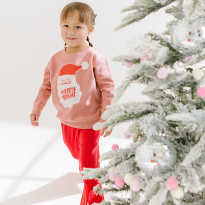 Benny & Ray Apparel - Merry and Bright Santa Toddler Christmas sweatshirt