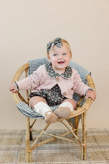 Olive Bloom Bubble Romper