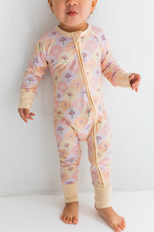 Savannah Floral Zipper Romper