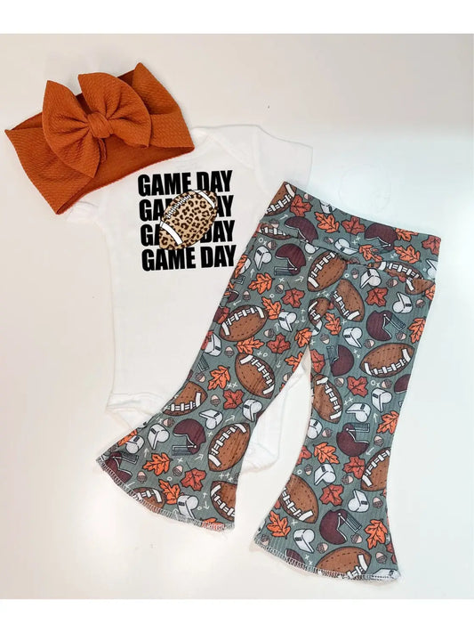 Fall Football Bell Bottoms Set