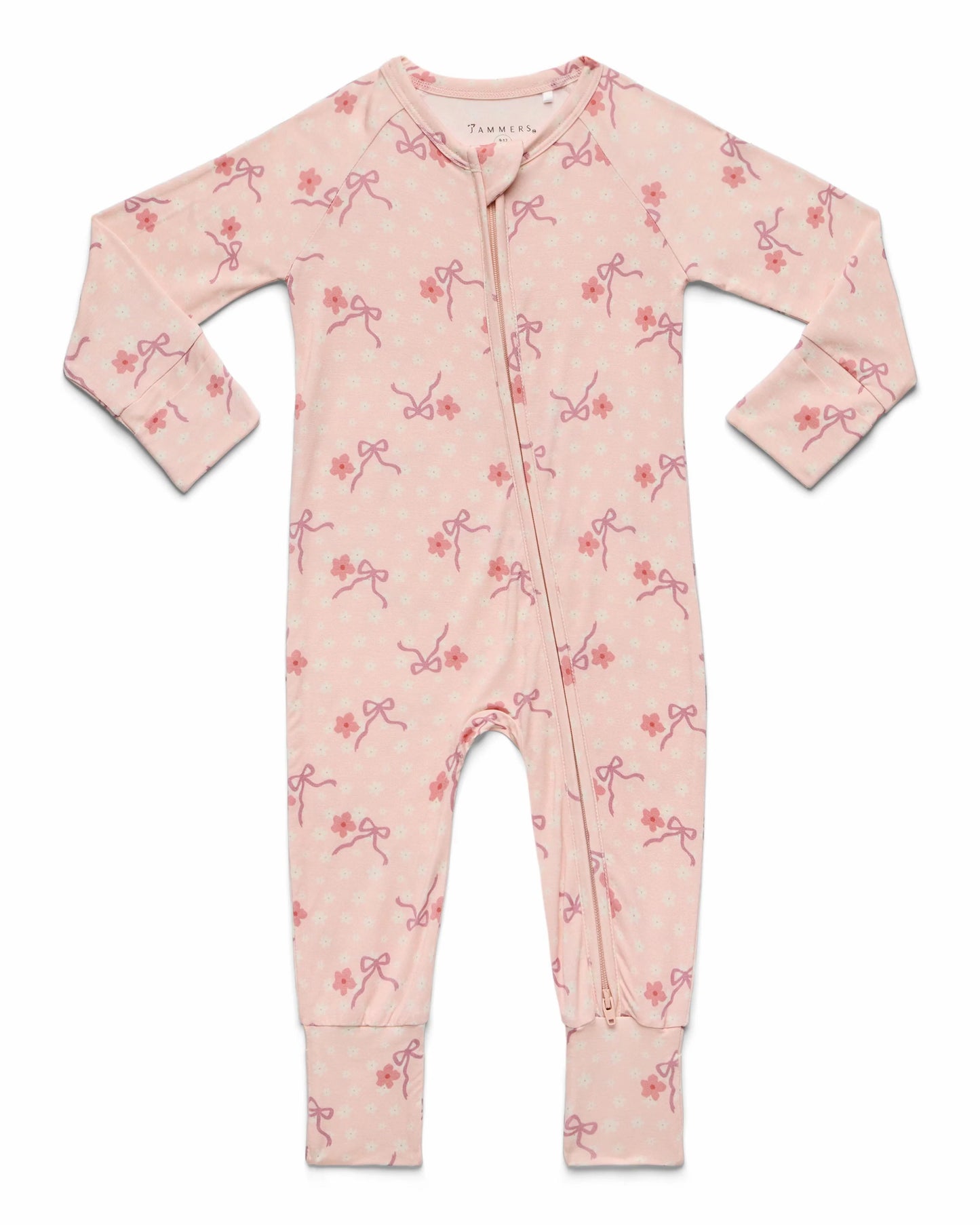Ditsy Bow Zipper Romper