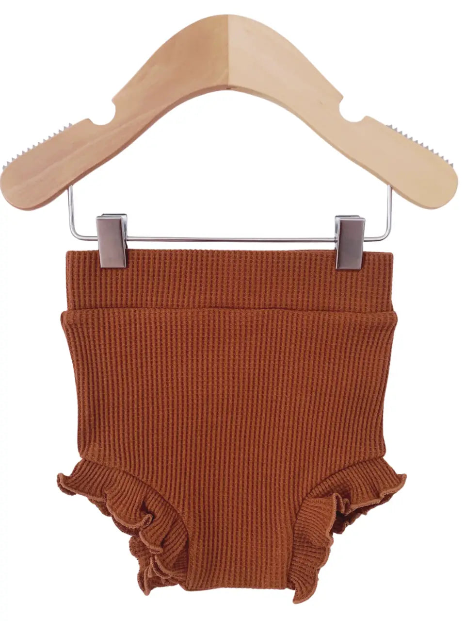 Organic Waffle Ruffle Bloomer, Caramel