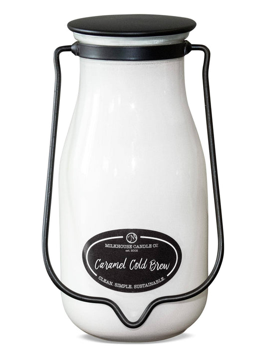 Milkhouse Candle Company - 14 oz Milkbottle Candle: Caramel Cold Brew