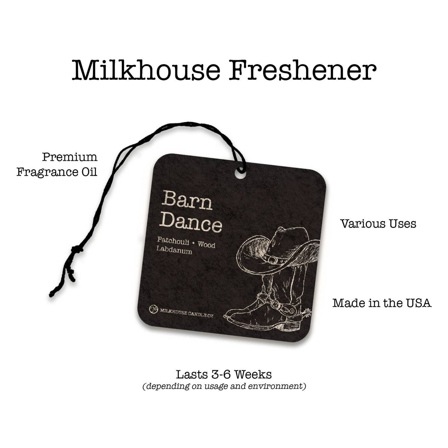 Milkhouse Candle Company - Car Freshener: Oatmeal, Milk & Honey