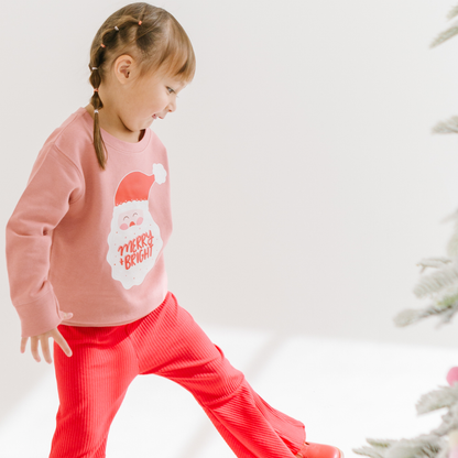 Benny & Ray Apparel - Merry and Bright Santa Toddler Christmas sweatshirt