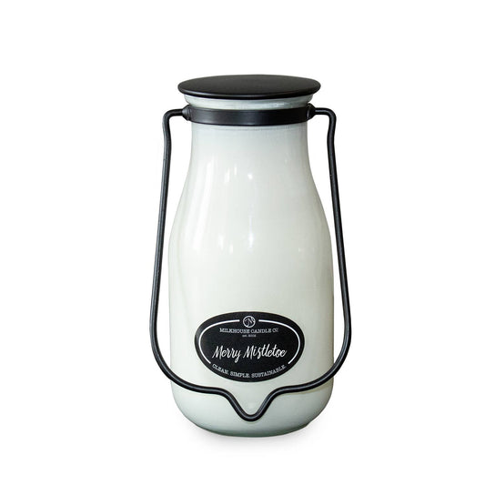 Milkhouse Candle Company - 14 oz Milkbottle Candle: Merry Mistletoe