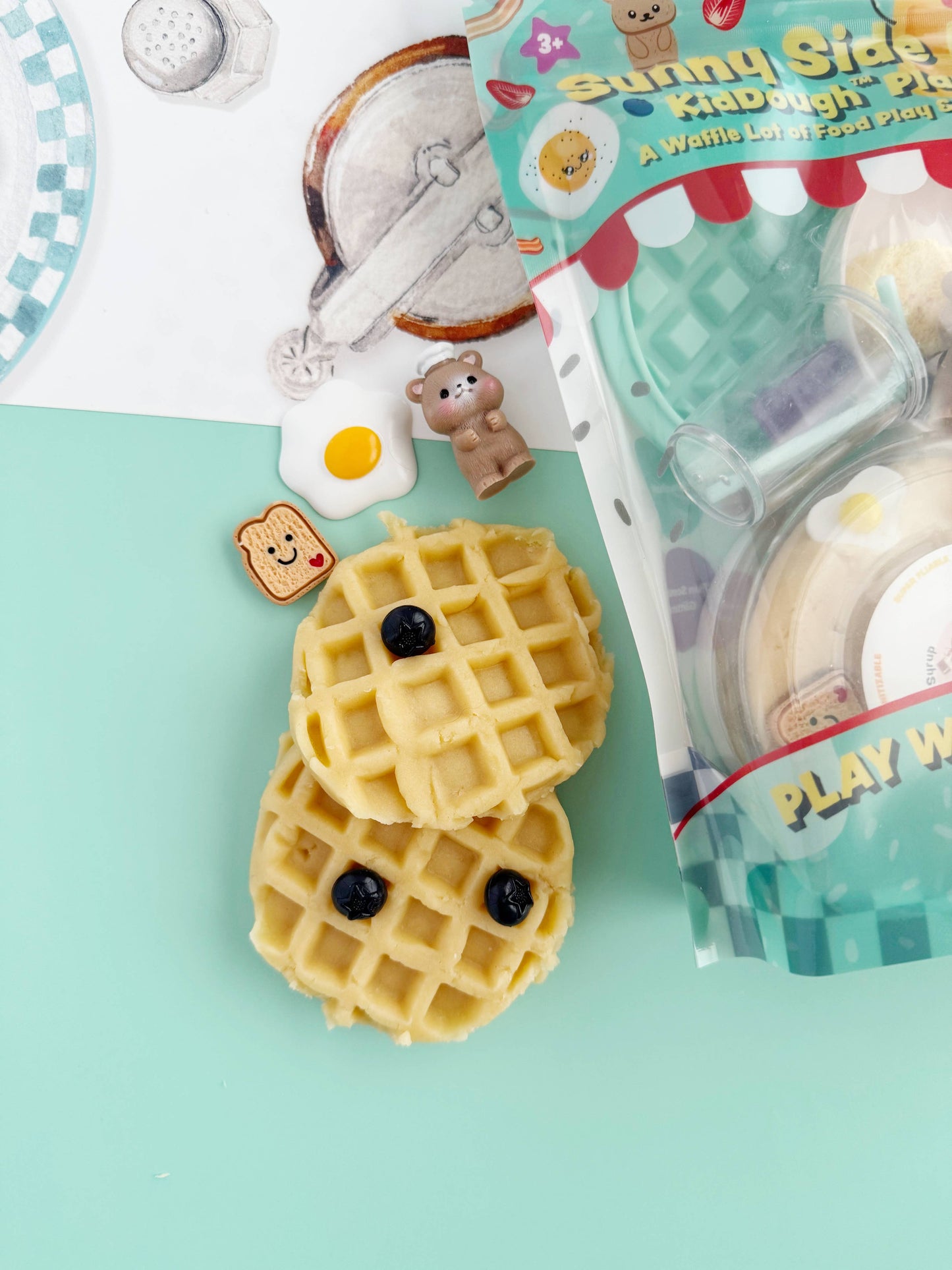 Earth Grown KidDoughs (KidDoughs by EGKD) - Sunny Side Diner KidDough Play Kit