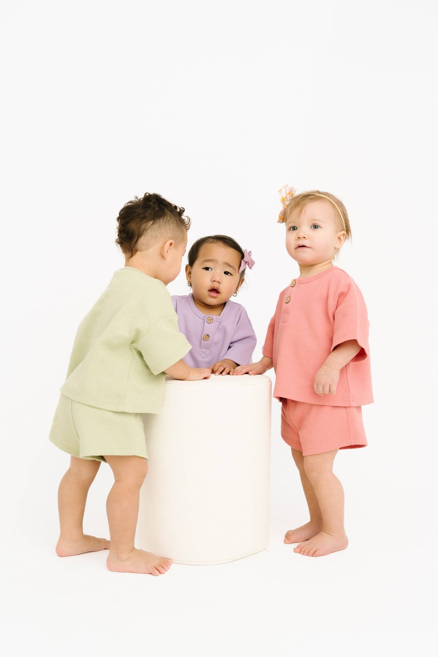 Rosebud Waffle Slouchy Set