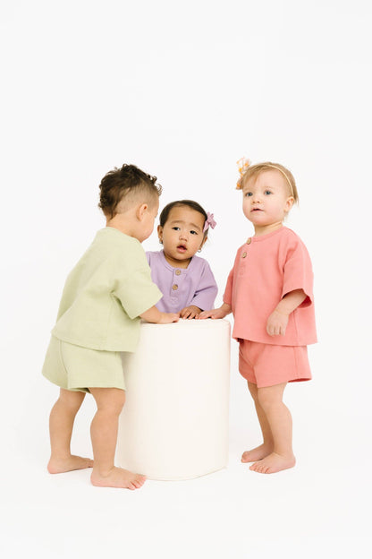Rosebud Waffle Slouchy Set