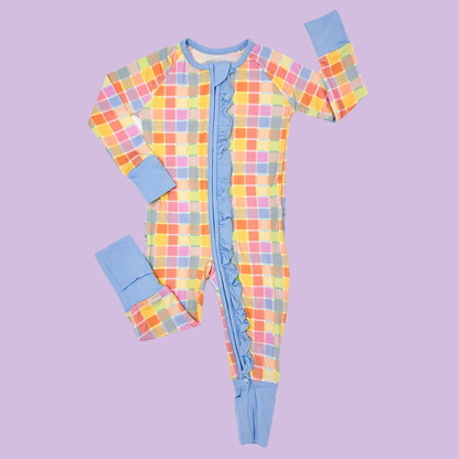 Watercolor Ruffle Romper