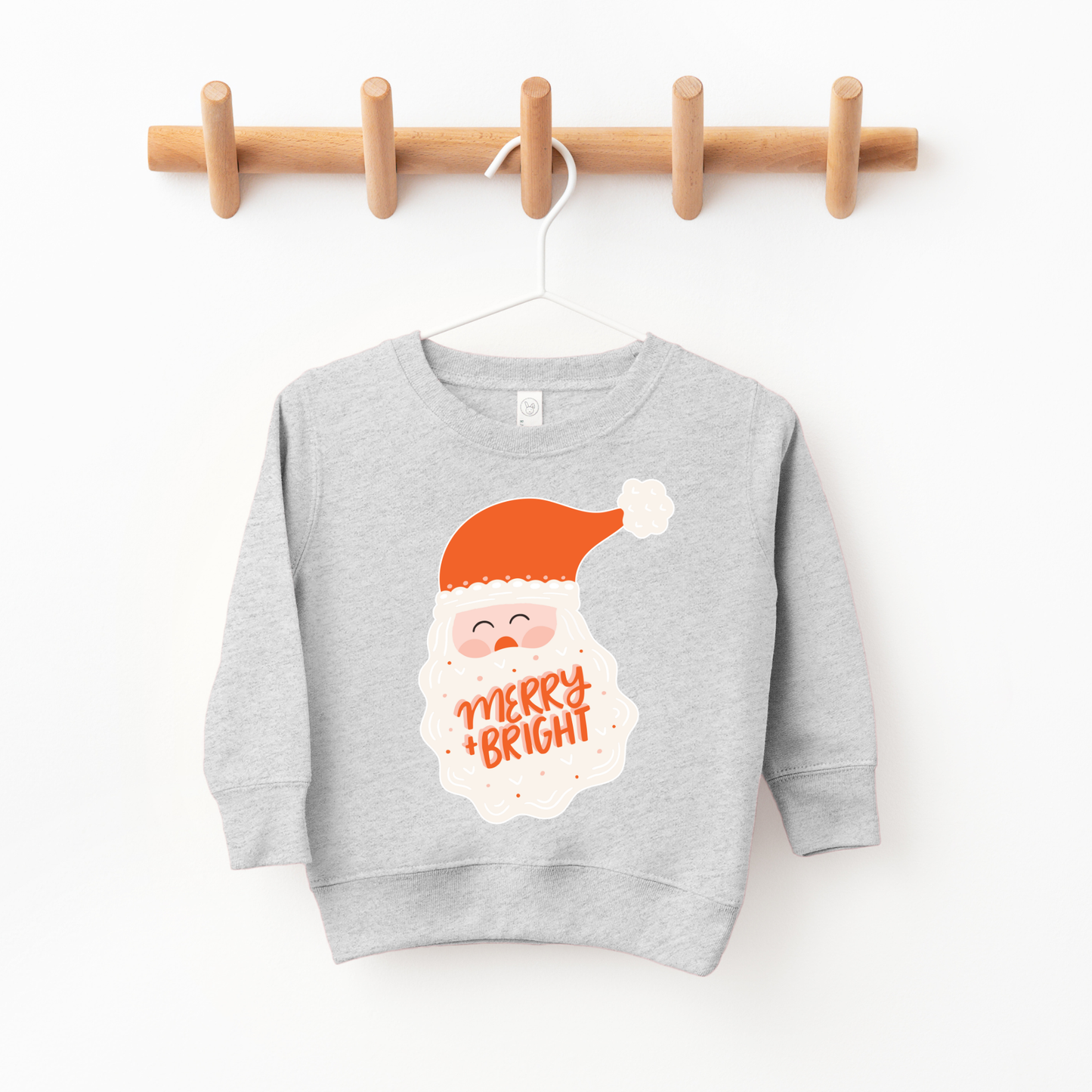Benny & Ray Apparel - Merry and Bright Santa Toddler Christmas sweatshirt