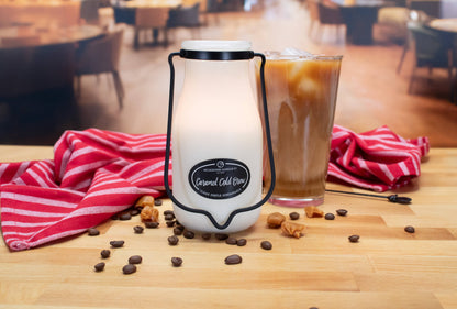Milkhouse Candle Company - 14 oz Milkbottle Candle: Caramel Cold Brew