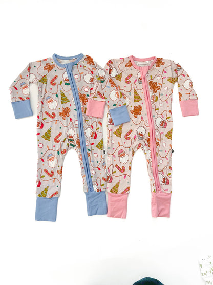 PINK CHRISTMAS | ZIP ROMPER